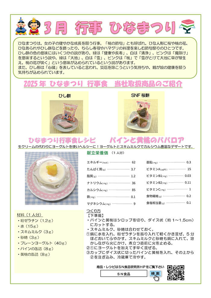 3月（ひなまつり）