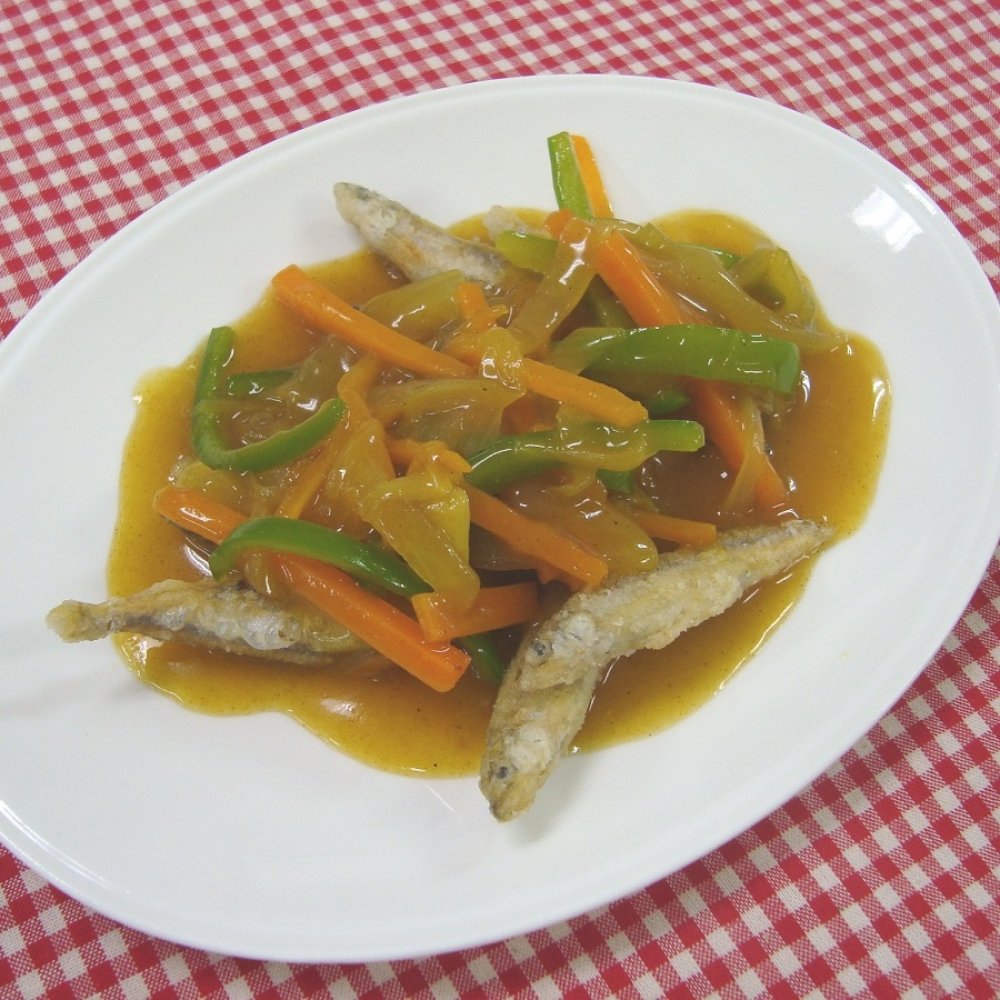 こあゆのカレーあんかけ